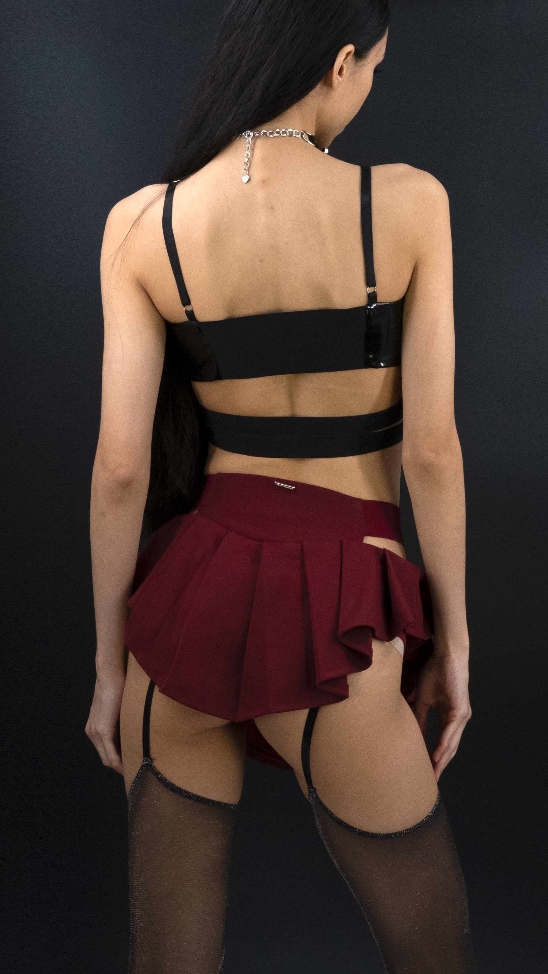 Rodeo Skort - Burgundy