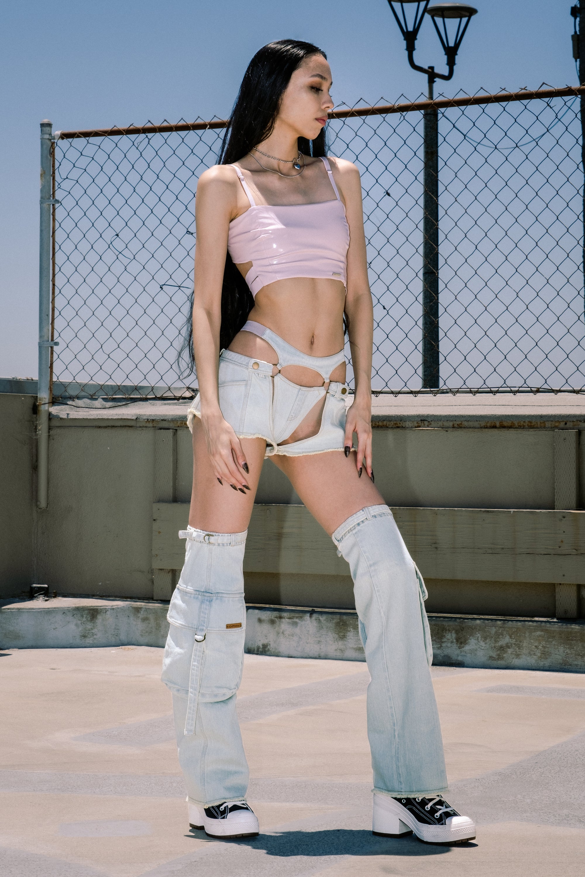 Denim Utility Legwarmers