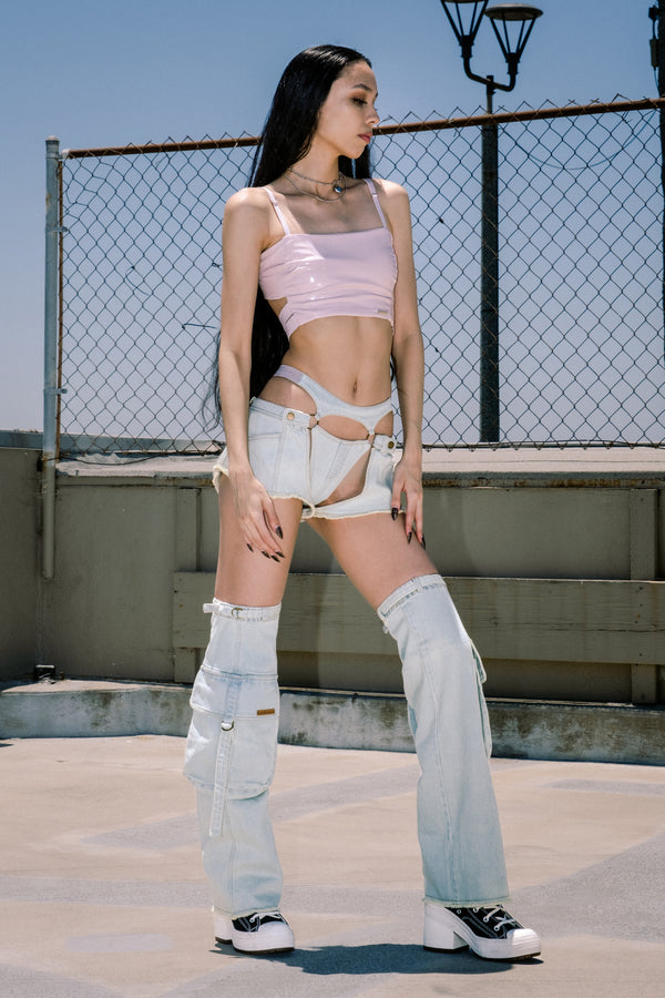 Denim Utility Legwarmers