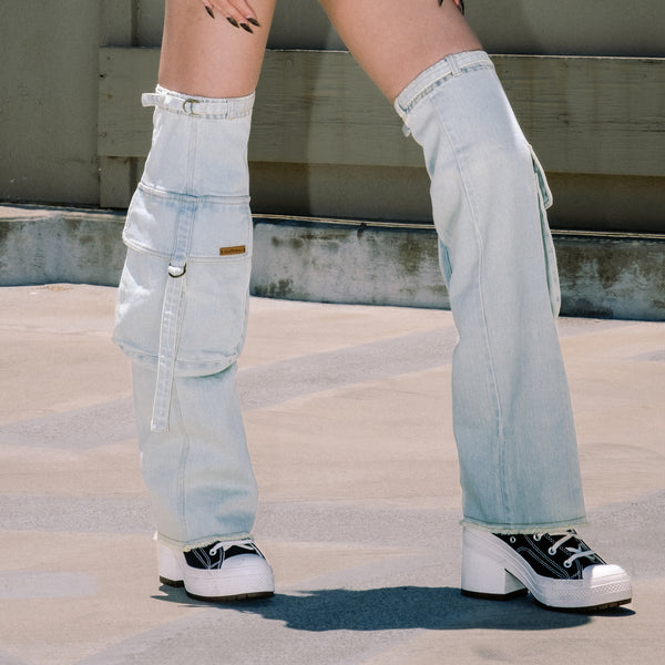 Denim Utility Legwarmers
