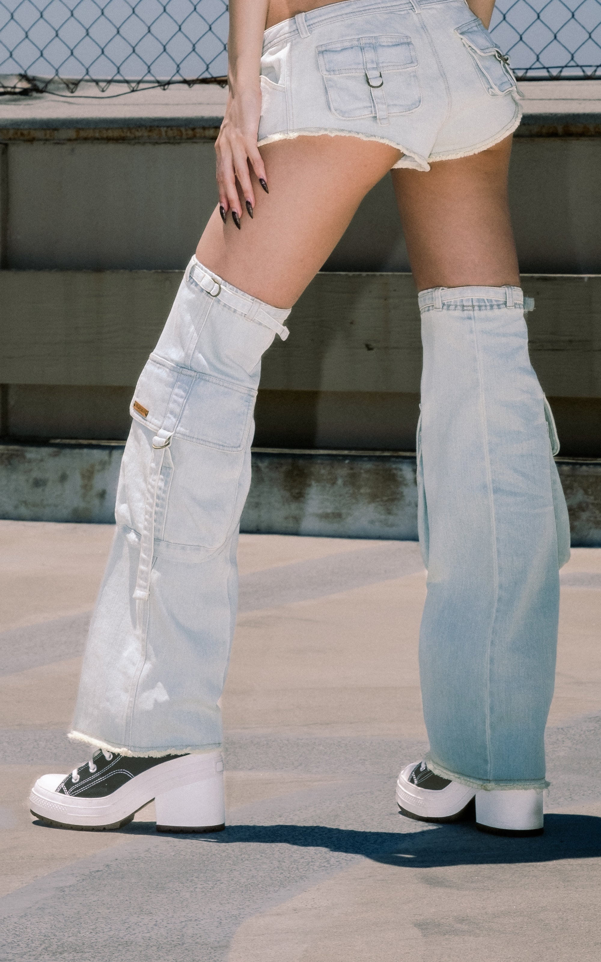 Denim Utility Legwarmers