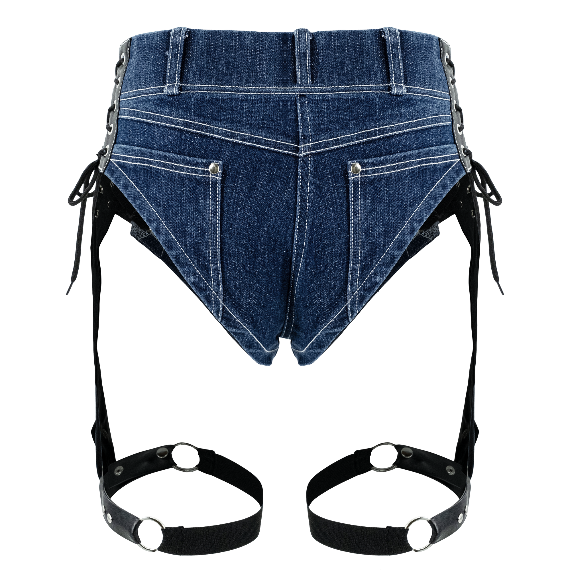 Nocturnal Harness Shorts - Denim