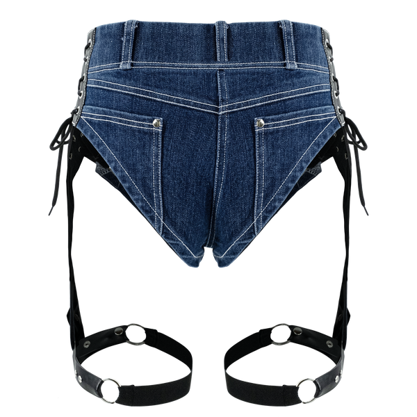 Nocturnal Harness Shorts - Denim