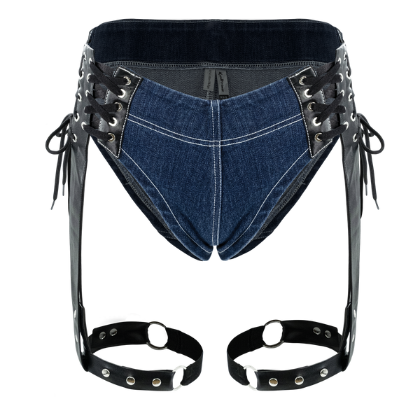 Nocturnal Harness Shorts - Denim