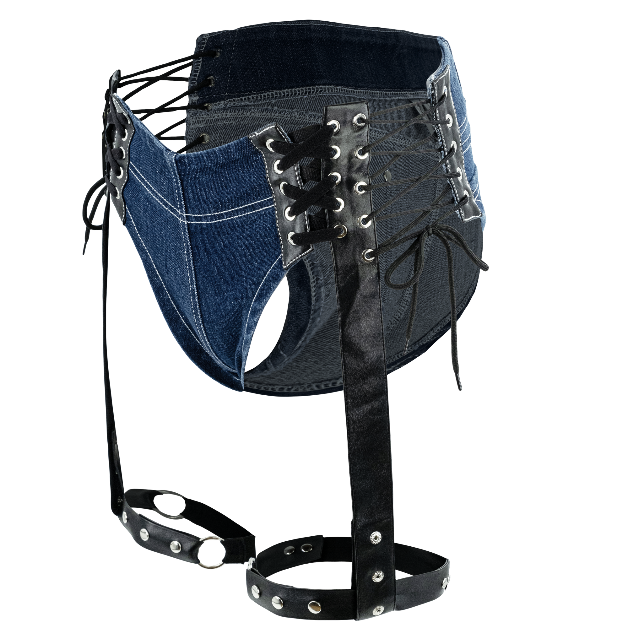 Nocturnal Harness Shorts - Denim