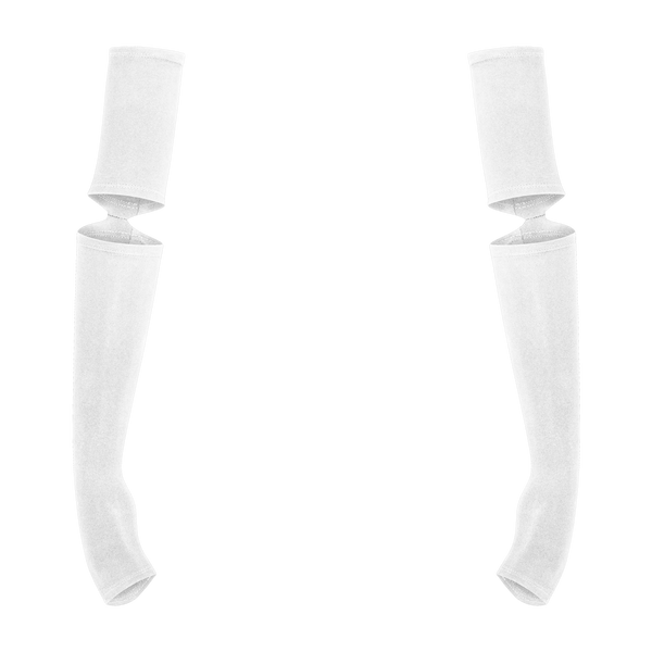 Cutout Arm Sleeves - White