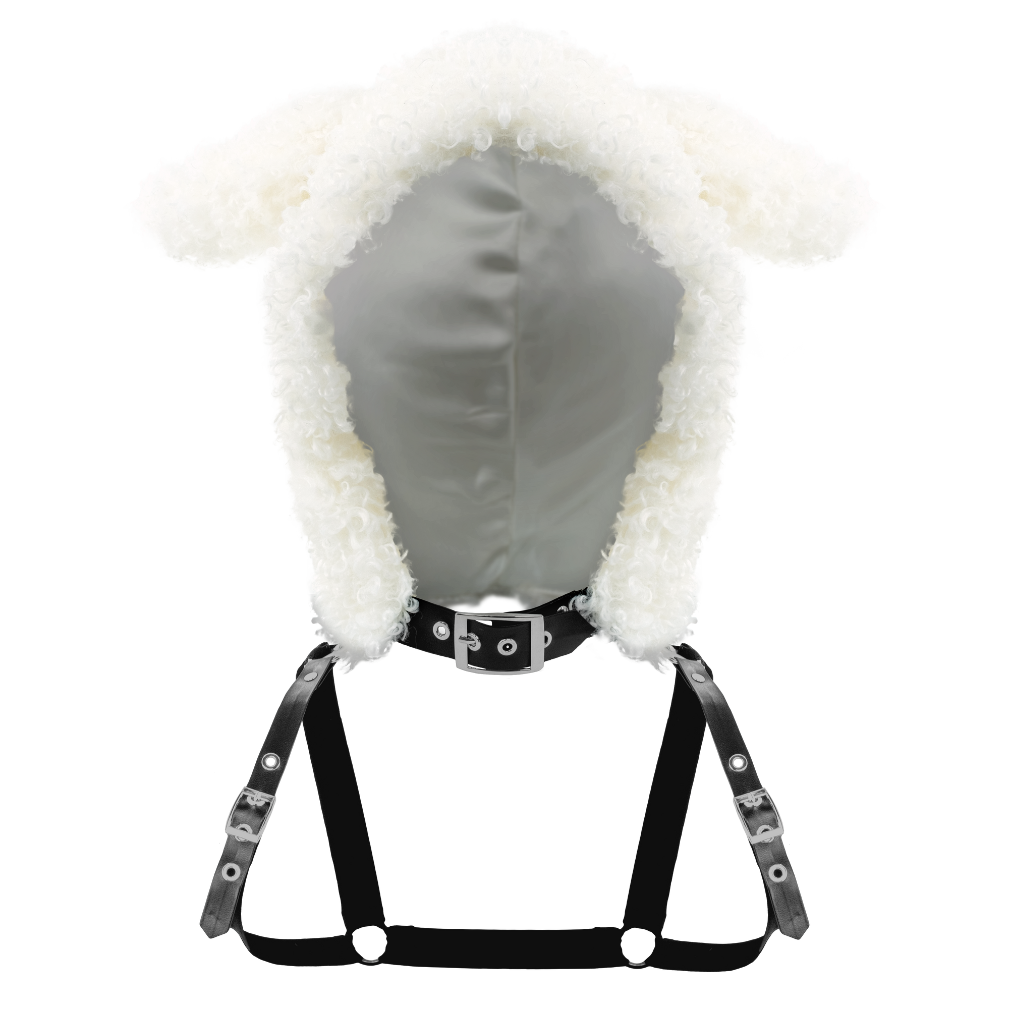 Bunny Hoodie Harness - White