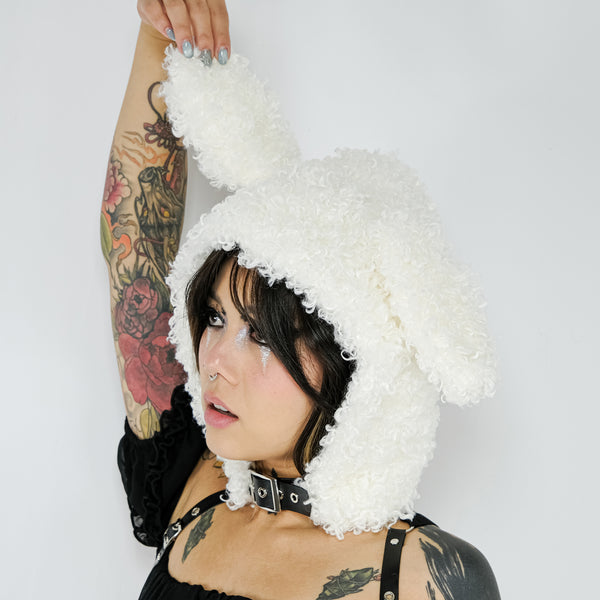 Bunny Hoodie Harness - White