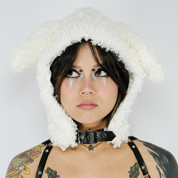 Bunny Hoodie Harness - White