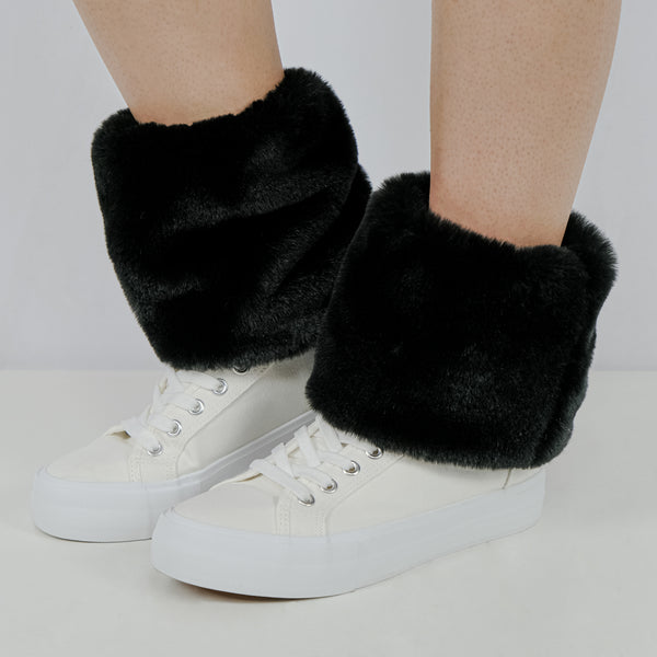 Basic Fuzzy Legwarmers - Black