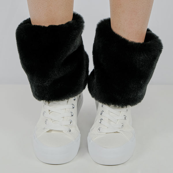 Basic Fuzzy Legwarmers - Black