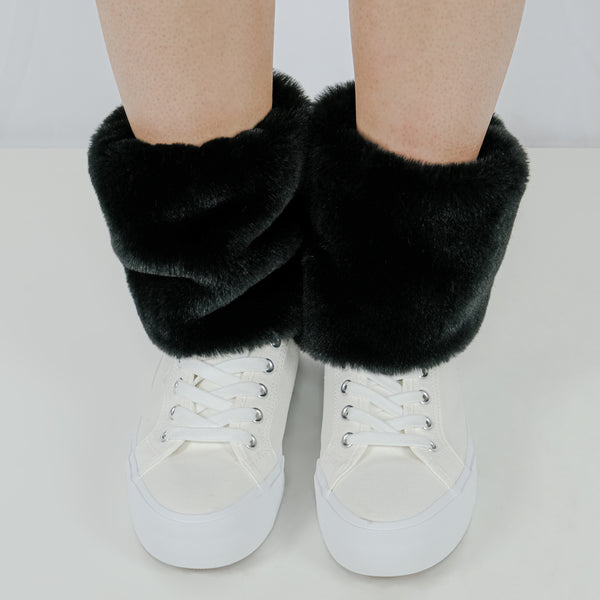Basic Fuzzy Legwarmers - Black