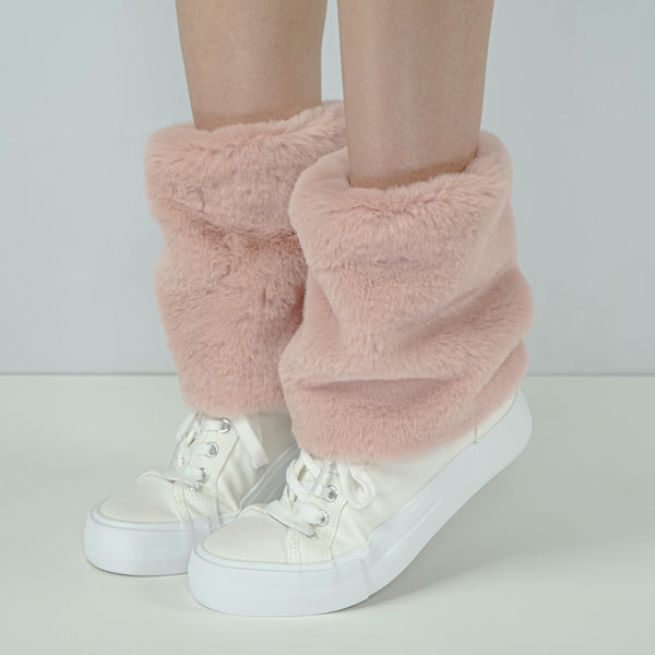Basic Fuzzy Legwarmers - Pink
