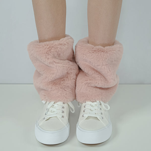 Basic Fuzzy Legwarmers - Pink