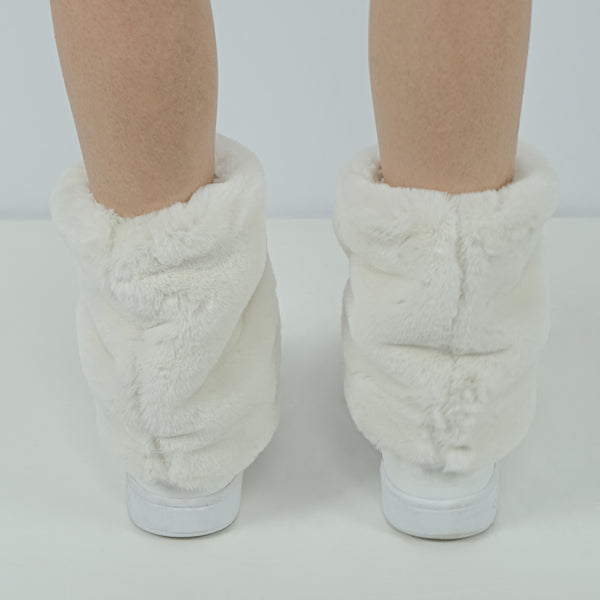 Basic Fuzzy Legwarmers - White